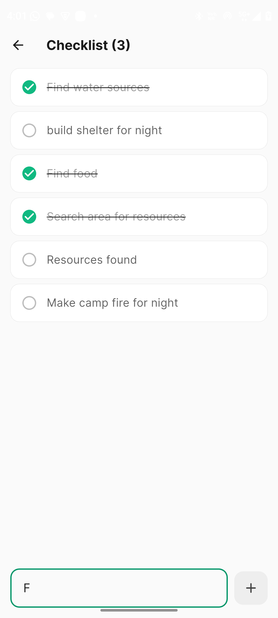 Checklist tool